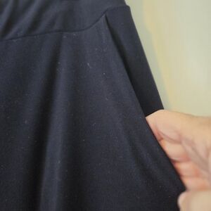 Melanie Black Wide-Leg Navy Pants